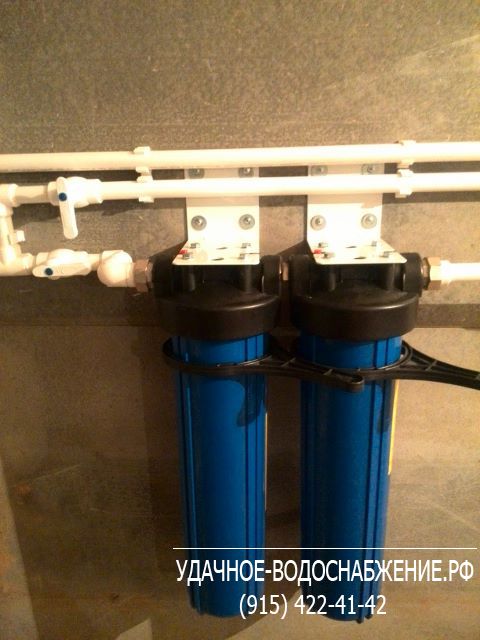 Стандартное зимнее водоснабжение дачи из колодца с установкой фильтров, возможностью консервации и разводкой воды и канализации по дому с установкой сантехники